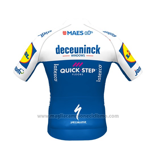 2020 Abbigliamento Ciclismo Deceuninck Quick Step Bianco Azul Manica Corta e Salopette